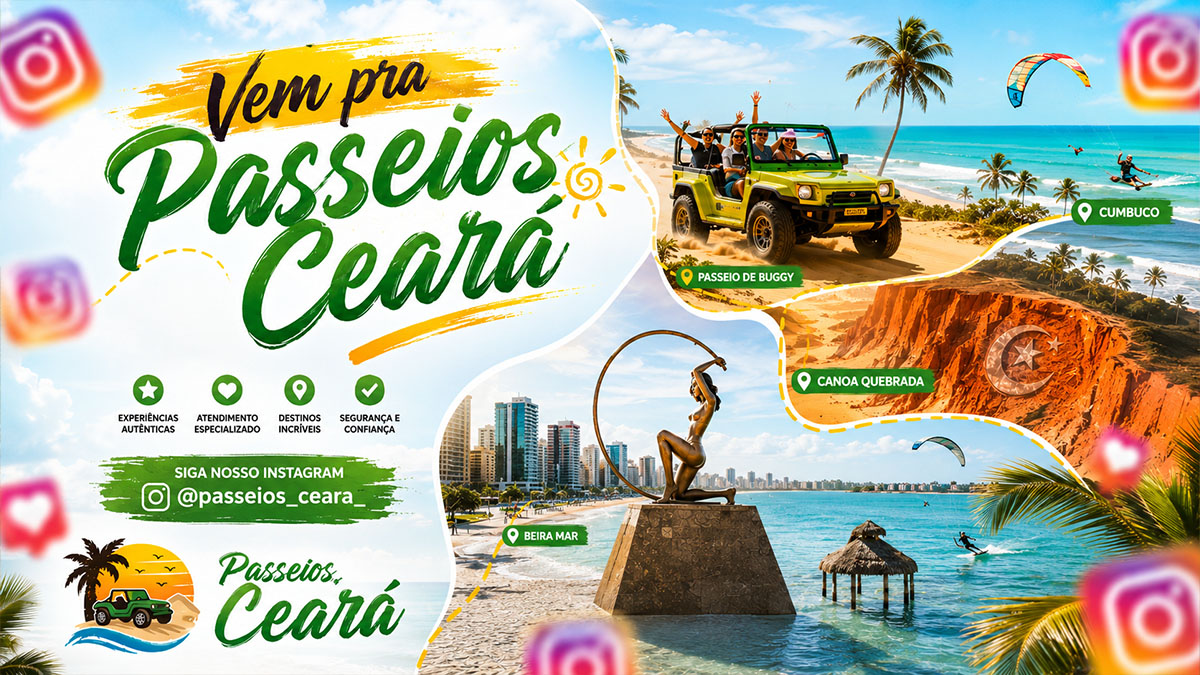 Página inicial do site da Passeios Ceará